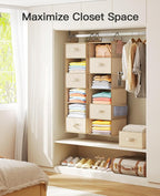 Pipishell Hanging Closet Organizer 6-Shelf, Hanging Shelves - Image 7