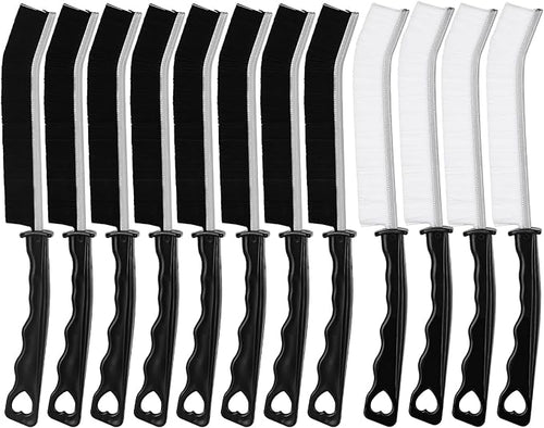 12Pcs Hard Bristle Crevice Cleaning Brush, Grout Cleaner Brush by Tecbeauty