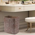 Polytree Boho Flowers Bathroom Trash Can 1.8 Gallon Small Kitchen Garbage Can - Image 6