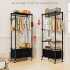 Clothes Rack, Clothing Rack for Hanging Clothes, 3 Tiers Adjustable Closet - Image 3