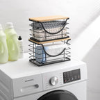 Extra Large Trash Bag Holder Under Sink 2 Pack Stackable Kitchen Storage - Image 2