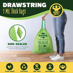 10-13 Gallon Compostable Trash Bags Drawstring 30 Bags Heavy Duty Extra Thick 1 - Image 3