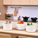 Small Storage Baskets for Organizing, Organizer Baskets for Shelves, Woven - Image 4