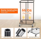 150L Laundry Hamper with Wheels, Rolling Laundry Basket with Metal Frame and - Image 6