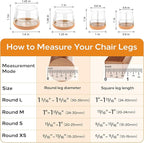 24 PCS Silicone & Felt Chair Leg Floor Protectors - Image 2