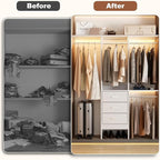 4FT Small Closet System with 3 Fabric Drawers, Flexible Built-In Clothes - Image 3