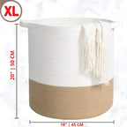 MINTWOOD Design 83L Extra Large 20x18in Decorative Woven Cotton Rope Blanket - Image 2