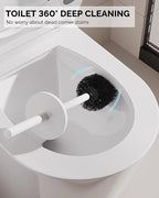 Toilet Brush and Holder Set, Stainless Steel Toilet Bowl Brush - Image 2