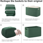 OIAHOMY 4 Pack Storage Baskets for Organizing, Cube Storage Bins for Shelves - Image 7