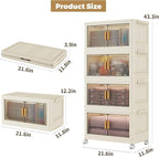 4 Tier Stackable Plastic Storage Bins - Image 2