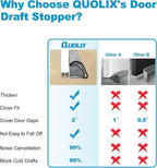 QUOLIX Triangle Under-Door Draft Stopper, 38 Inch Noise Blocker, Weighted - Image 5