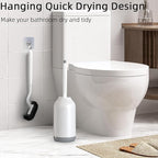 HAMITOR Toilet Bowl Brush Holder Set: Deep Cleaning Brushes - Image 6