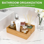 Bamboo Drawer Organizer – Set of 2 Stackable Storage Boxes, 8.3" x 2.3" x 1.77" - Image 7