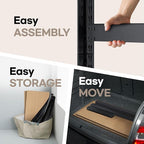 HOMEDANT House Black 5-Tier Laminated Metal Shelving Unit Adjustable Storage - Image 10