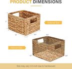 Water Hyacinth Wicker Basket, Decorative Woven Baskets - Image 4