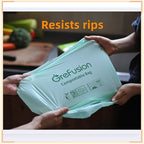 Compostable Trash Bags with handle-tie, Garbage Bags, 2.6 Gallon, Food Waste - Image 2