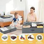 10-Inch Under Bed Storage Containers | Sturdy Sidewalls | Clear Cover & Label - Image 6