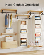 Pipishell Hanging Closet Organizer 6-Shelf, Hanging Shelves - Image 4
