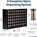 AllSpice Spice Rack Organizer, 525 Unique Labels, Countertop or Wall Mount - Image 3