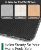 LUMI Ultra Thin Door Mat for Entryway, Low Profile Non Slip Rubber Backing - Image 9