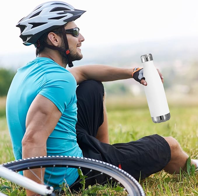 VEGOND 17oz Stainless Steel Water Bottles Bulk, Reusable Metal Sports Bottle - Image 7