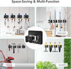 Mop Broom Holder No Drill, Mop Broom Organizer Wall Mounted Heavy Duty - Image 5