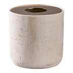 Natural Travertine Textures Mini Trash Can by Polytree