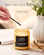 M&SENSE Lemon Vanilla Scented Slow Burning Candles - Image 4
