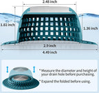 Shower Drain Hair Catcher, Bathtub Drain Cover Foldable Silicone Shower & Tub - Image 6