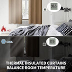 BGment Taupe Blackout Curtains 63 Inches Length 2 Panels - Image 3
