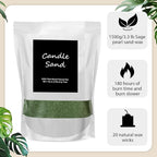 MTLEE Candle Sand 3.3 lb DIY Pearled Candle Making Kit Included 20 Pcs Wicks - Image 3