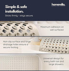 homerella® Bathtub Mat Non Slip 35x16, Incl. Hooks - Image 4