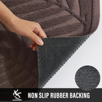 Front Door Mat, Absorbent Resist Dirt Welcome Door Mat Indoor Outdoor, - Image 3