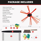 30 Feet Chimney Sweep Kit, Chrome Button Locking System, Chimney Cleaning Kit - Image 6