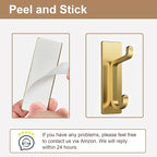 pickpiff Self Adhesive Hooks, Extra Sticky 10LB, Heavy Duty Stainless, Stick On - Image 3