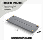 Kitchen Sink Caddy Water Absorbing Stone Drying Tray, Diatomite Bathroom Sink - Image 7