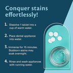 Coffee and Tea Retainer Cleaner Tablets, Removes Odors, and Plaque, 4-Month - Image 7