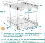 OCG 2 Tier Pull Out Cabinet Organizer, Pull Out Drawers - Image 2