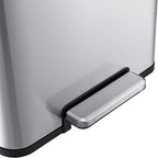 Global Industrial 12 Gallon Stainless Steel Trash Can, Rectangular Step-On - Image 4
