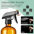 8oz Amber Glass Spray Bottles, 3 Pack Glass Spray Bottles Refillable Empty - Image 3