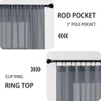 Tollpiz Sheer Door Curtain Closet Linen Textured Curtain Sheers Doorway Light - Image 5
