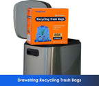 13 Gallon Recycling Trash Bags, Unscented 200 Count Drawstring Tall Kitchen - Image 2
