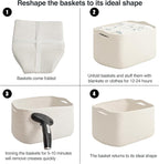 Large Storage Baskets for Organizing Shelves, Woven Cotton Rope Bins for Baby - Image 7