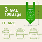 Compost Bags, Handle Tie Food Scrap Bags 3 Gallon, Certified by BPI and ASTM - Image 3