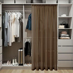 Tollpiz Sheer Door Curtain Closet Linen Textured Curtain Sheers Doorway Light - Image 3