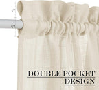 NICETOWN Sheer Door Curtain for Window, Farmhouse French Door Curtain for Front - Image 4