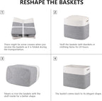 OIAHOMY Storage baskets for Shelf, Toy Storage Basket, Collapsible Storage Bins - Image 7