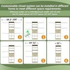 Closet System, 4-8 FT Closet Organizer Tower - Image 5