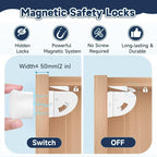 12 Pack Magnetic Cabinet Locks Baby Proofing, Child Proof Cabinet Locks - Image 4