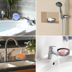 Self Draining Soap Dish, Silicone Suction Cup Soap Holder Tray Savers Container - Image 6